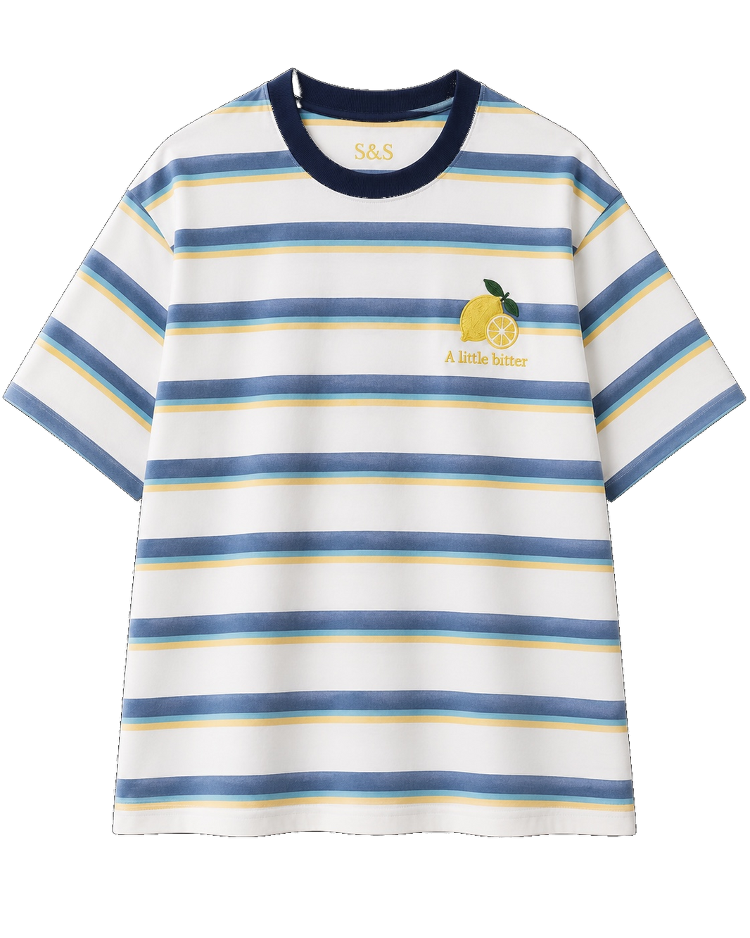 A Little Bitter blue striped oversized T-shirt