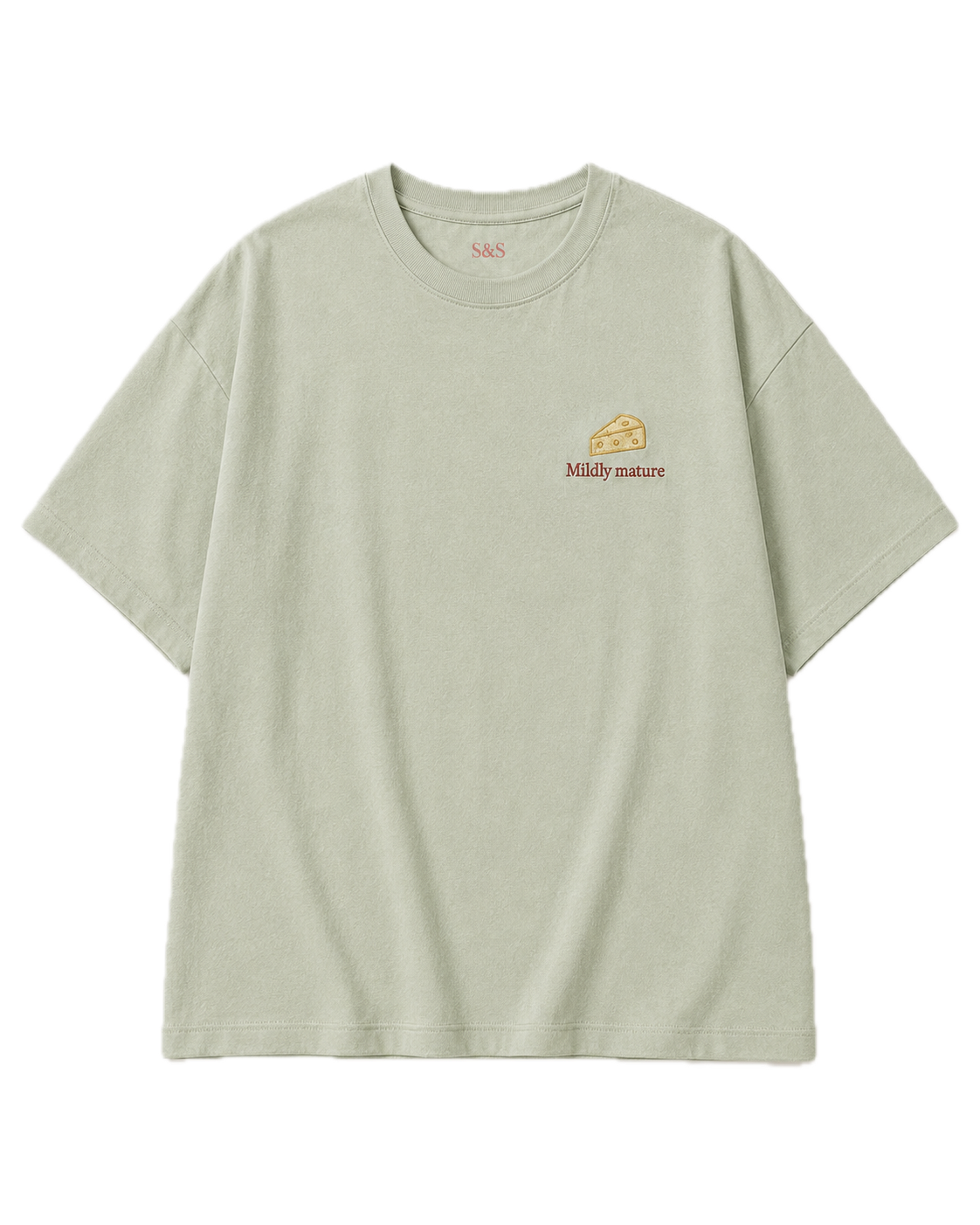 Sage Mildly Mature oversized embroidered T-shirt