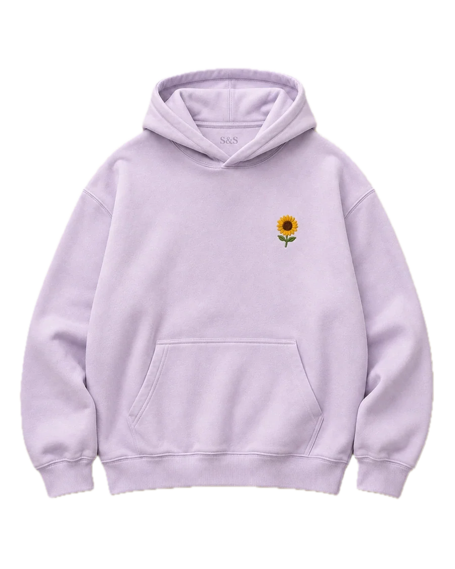 Sunflower Oversized Hoodie in Lilac